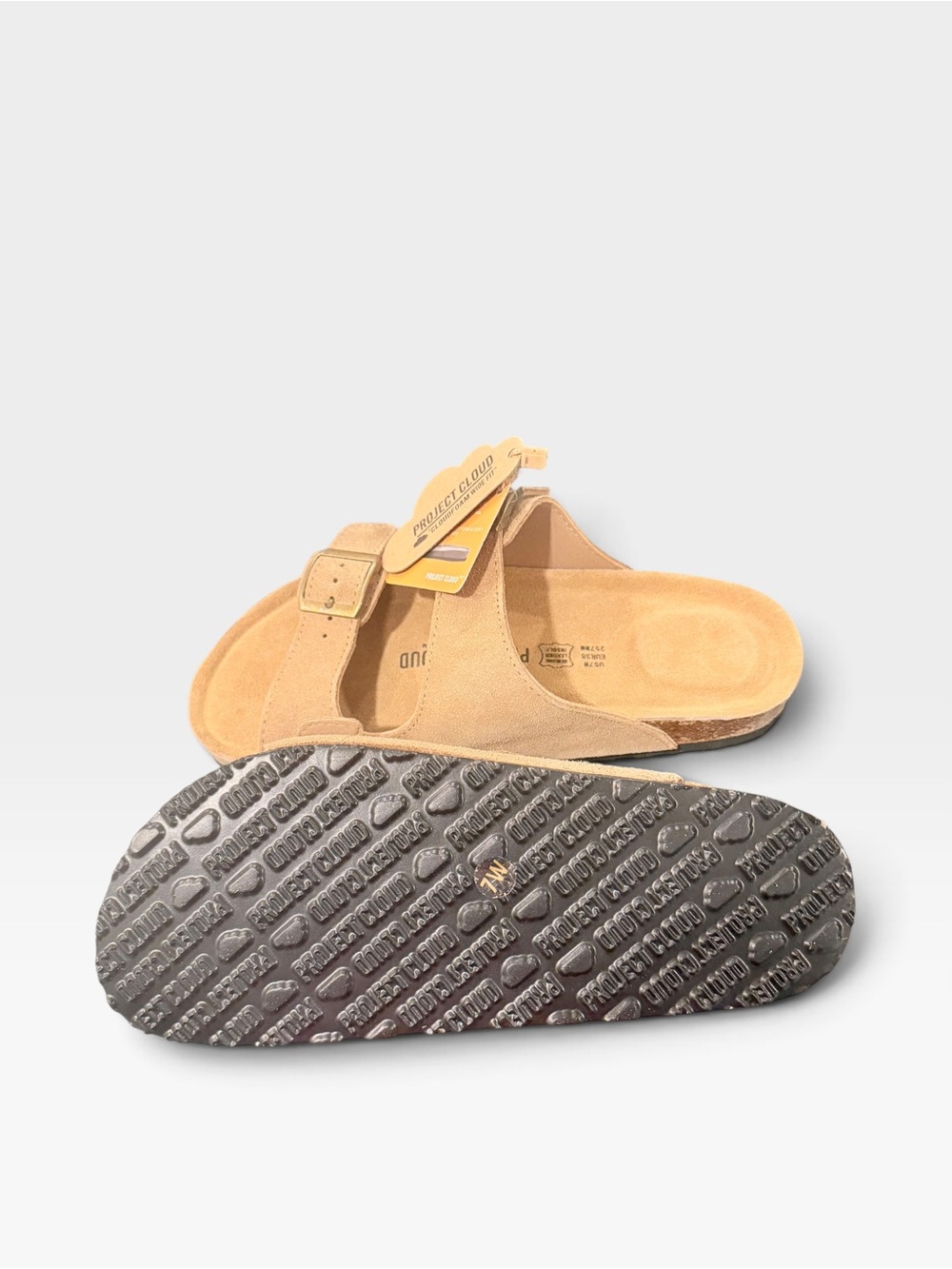 Project Cloud Women's Tan Double-Buckle Slide Sandals - Picture 4 of 7